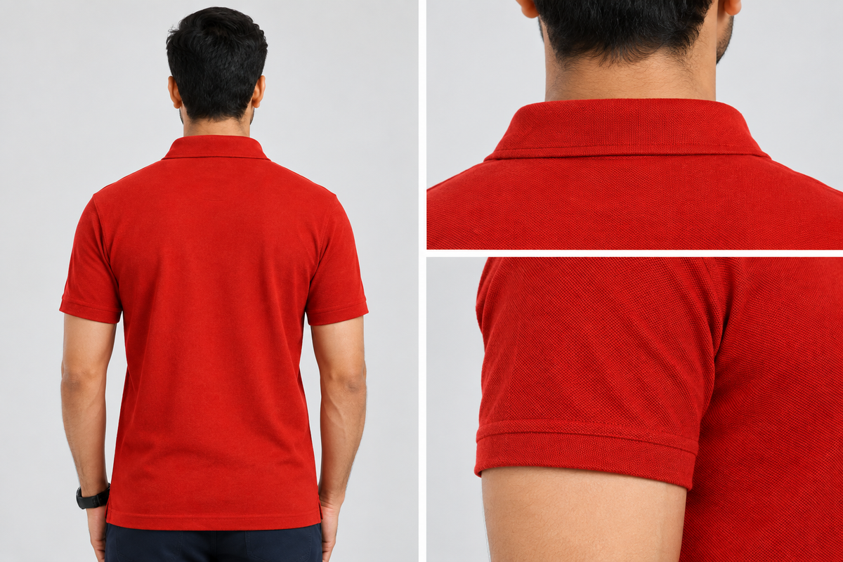 Mr. Brown Red Slim Fit Lightweight Polo T-Shirt