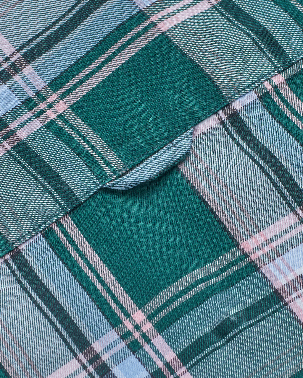 Bare Brown Tartan Plaid Long Sleeve Cotton Shirt – Teal & Pink