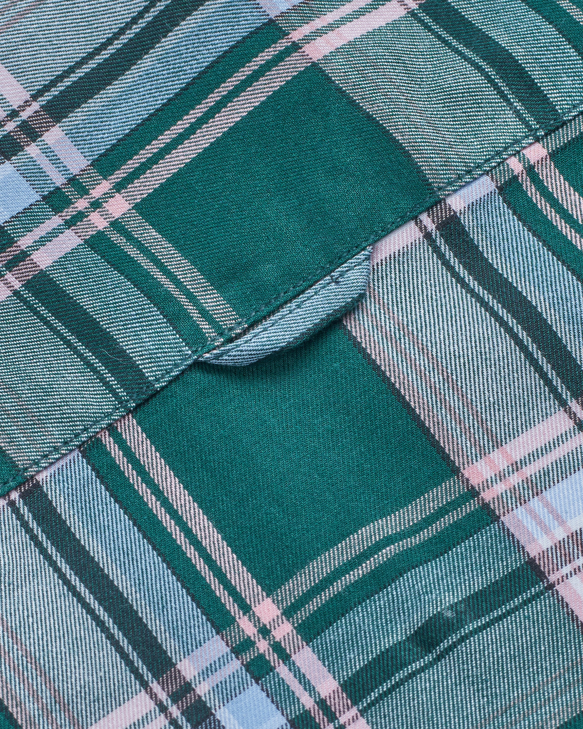 Bare Brown Tartan Plaid Long Sleeve Cotton Shirt – Teal & Pink