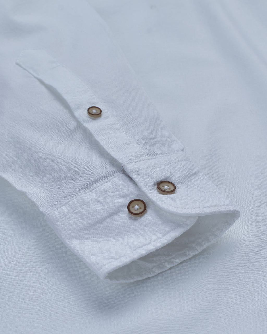 Bare Brown Solid White Formal Long Sleeve Shirt