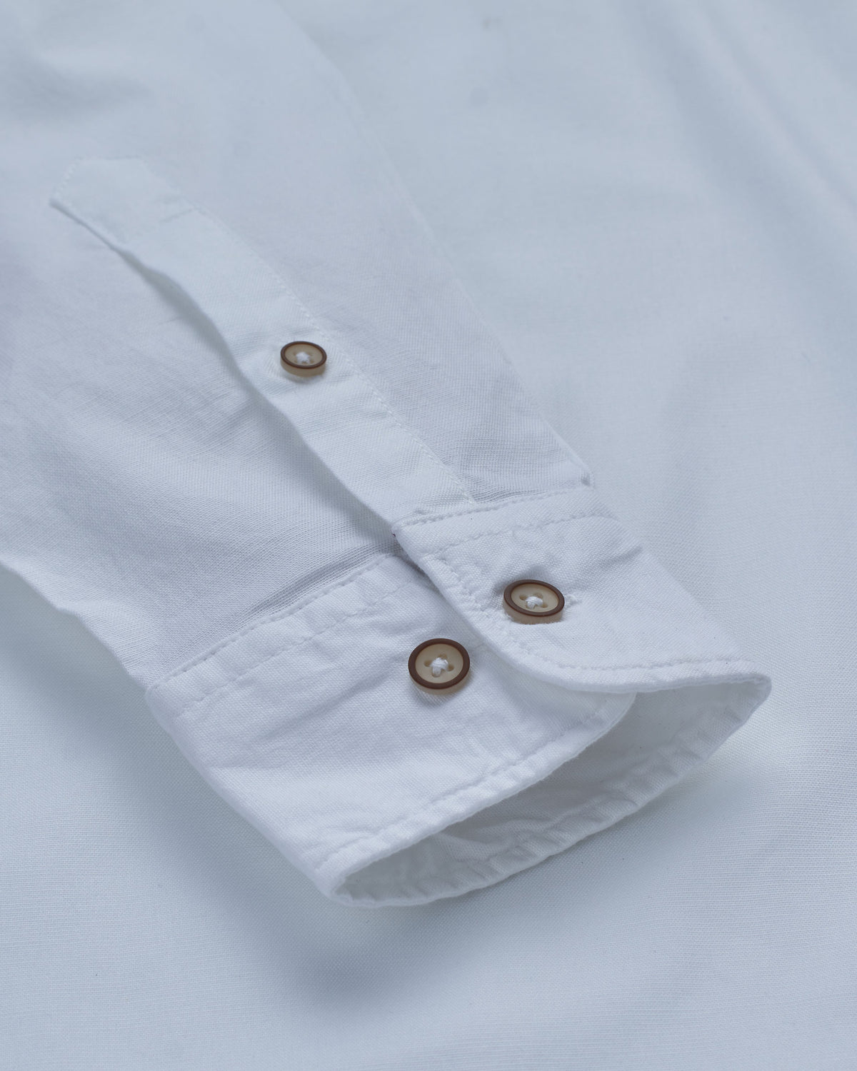 Bare Brown Solid White Formal Long Sleeve Shirt
