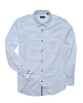 Bare Brown Solid White Formal Long Sleeve Shirt