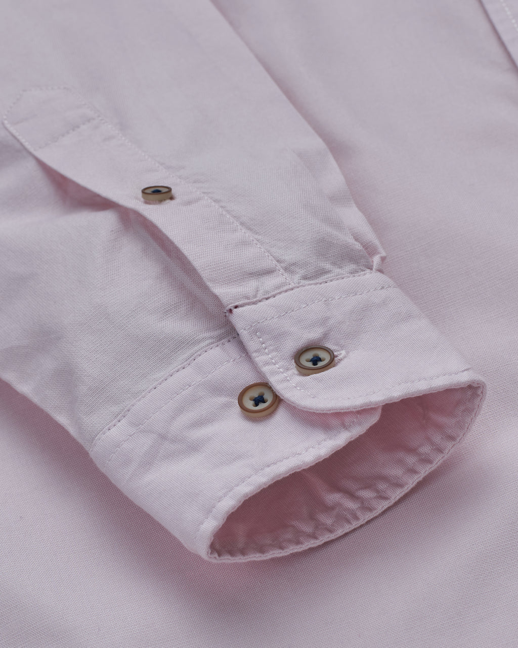 Bare Brown Solid Soft Pink Long Sleeve Shirt