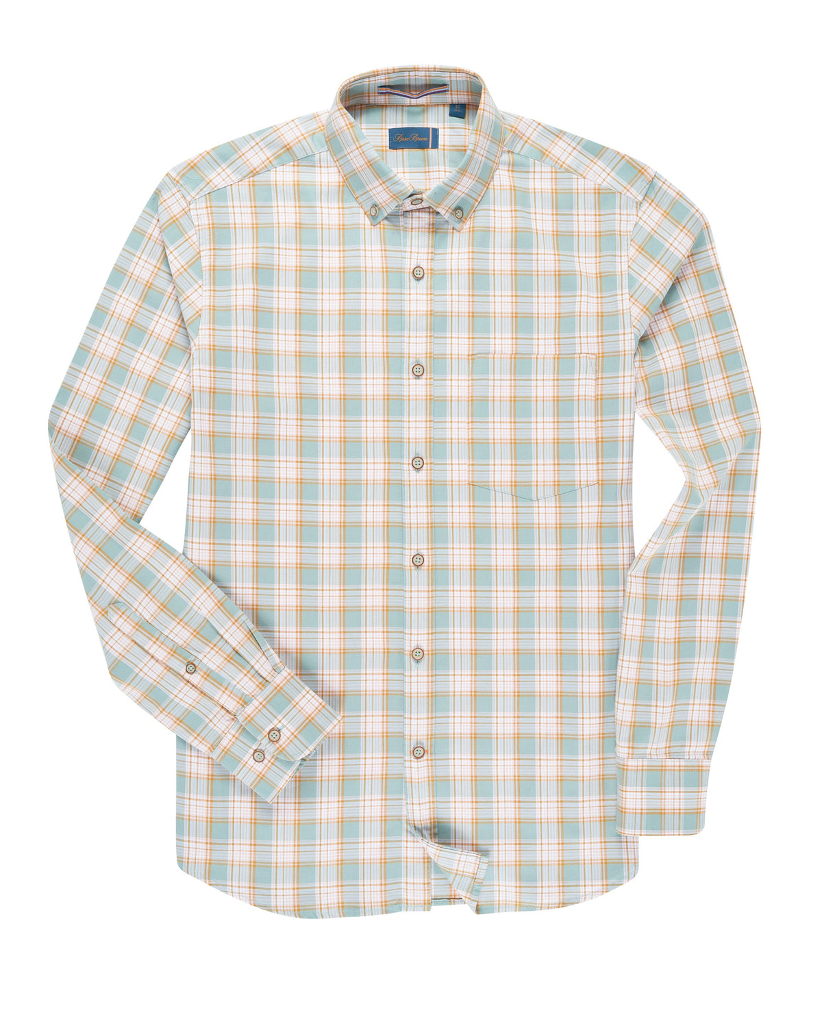 Bare Brown Sage & Amber Plaid Casual Shirt