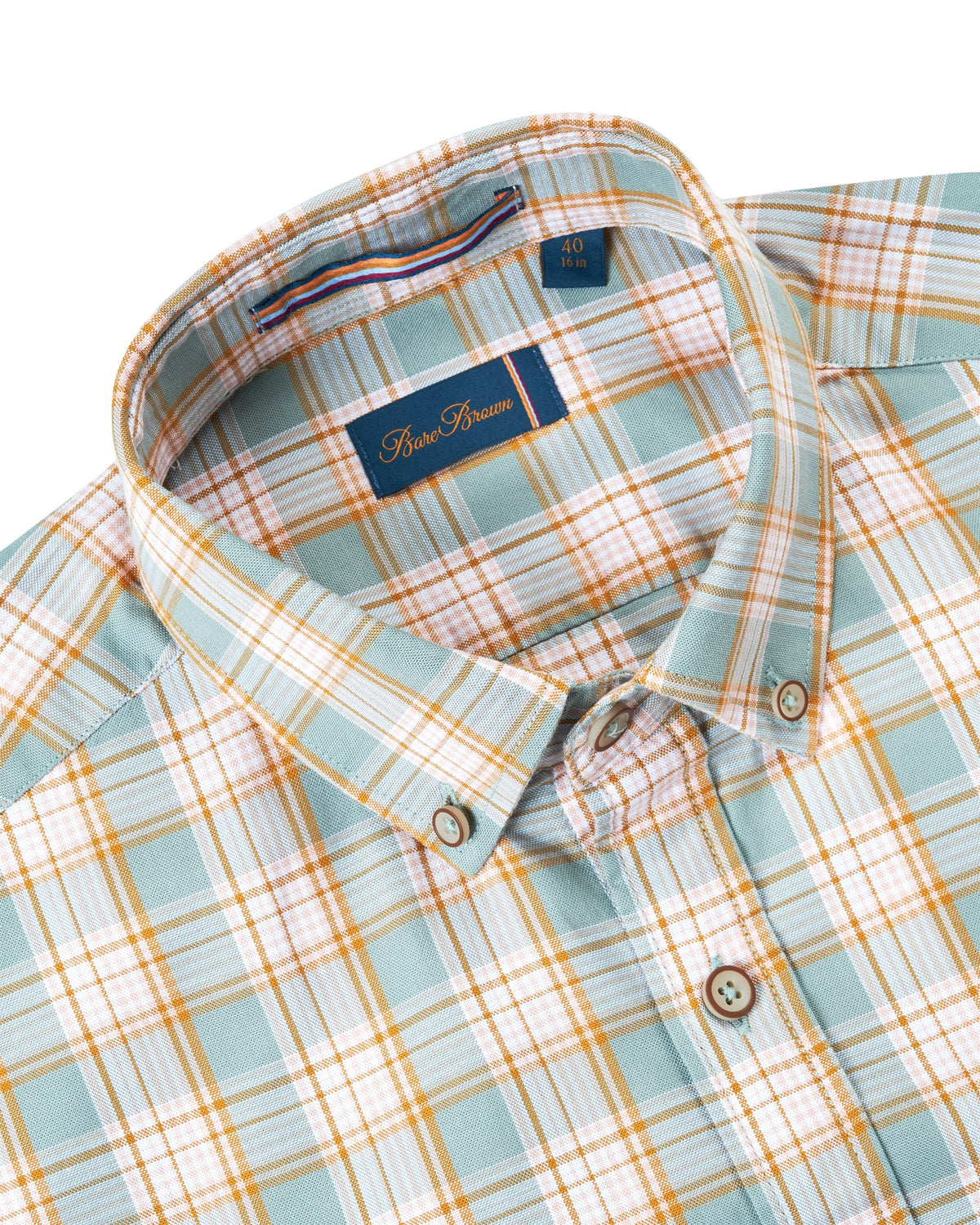 Bare Brown Sage & Amber Plaid Casual Shirt