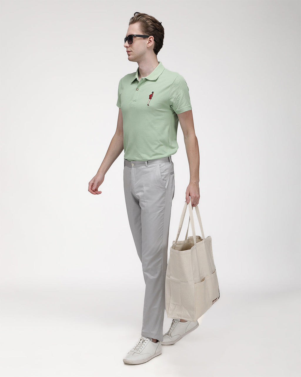 Mr.Brown Pista Green Slim Fit Lightweight Polo T-Shirt