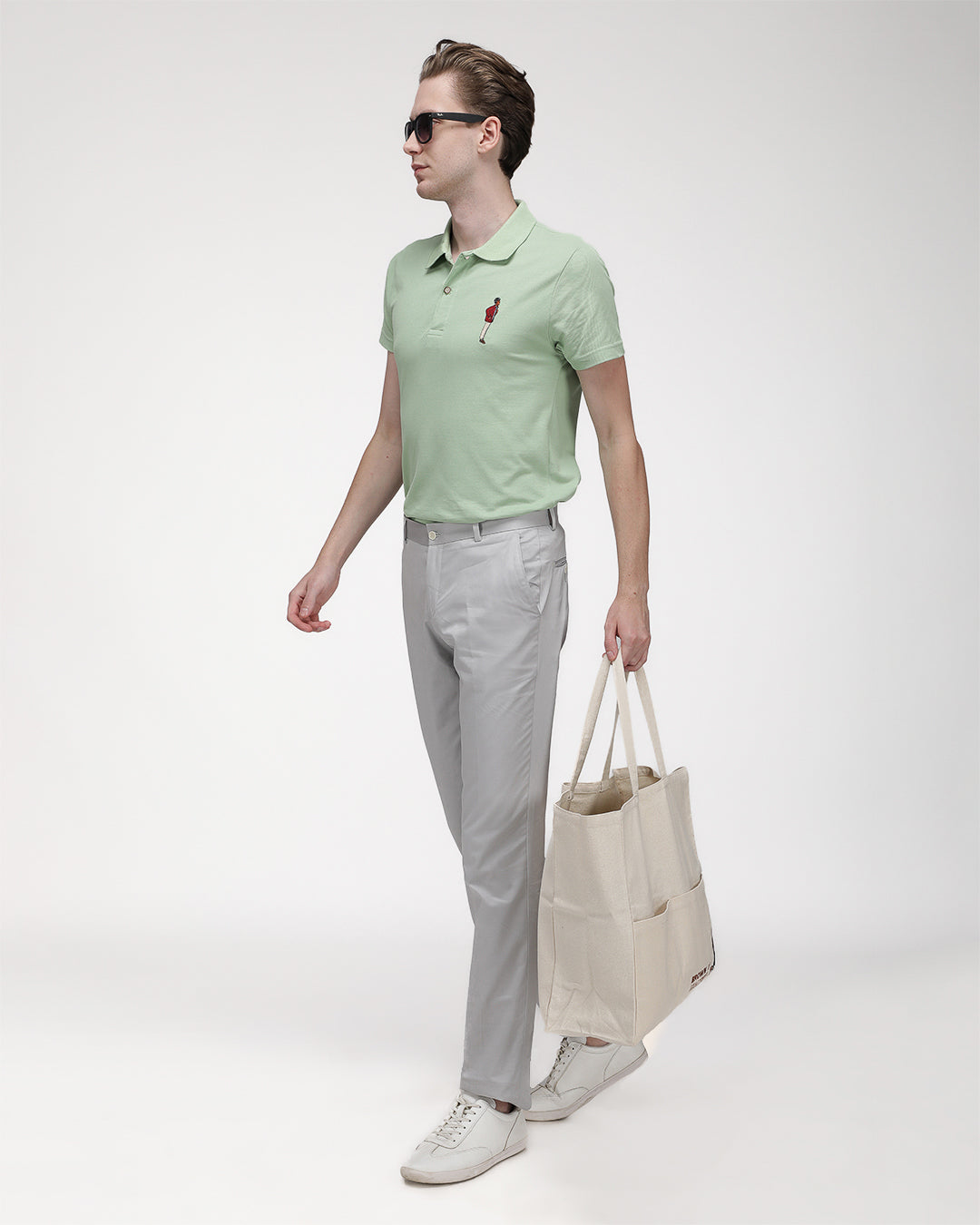 Mr.Brown Pista Green Slim Fit Lightweight Polo T-Shirt