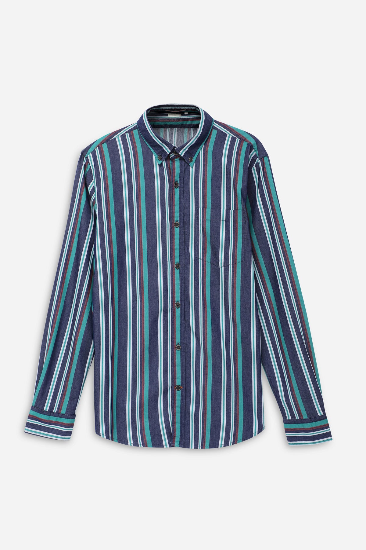 Bare Brown Multi Stripe Shirt Navy Blue