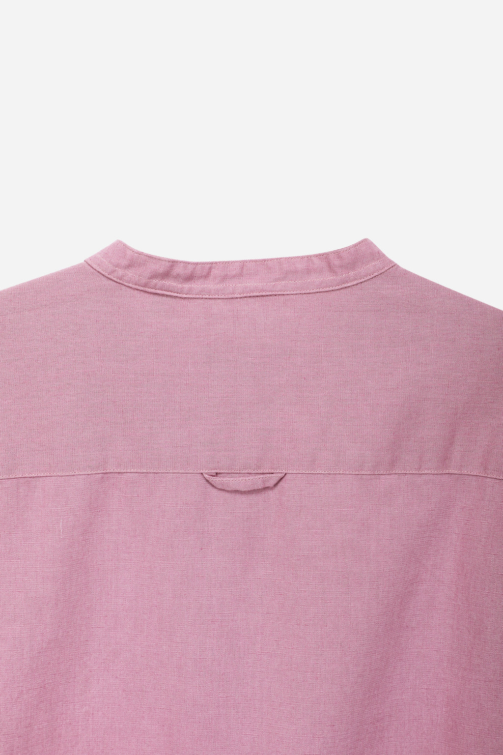 Bare Brown Grandad Collar Long Sleeve Shirt – Dusty Pink