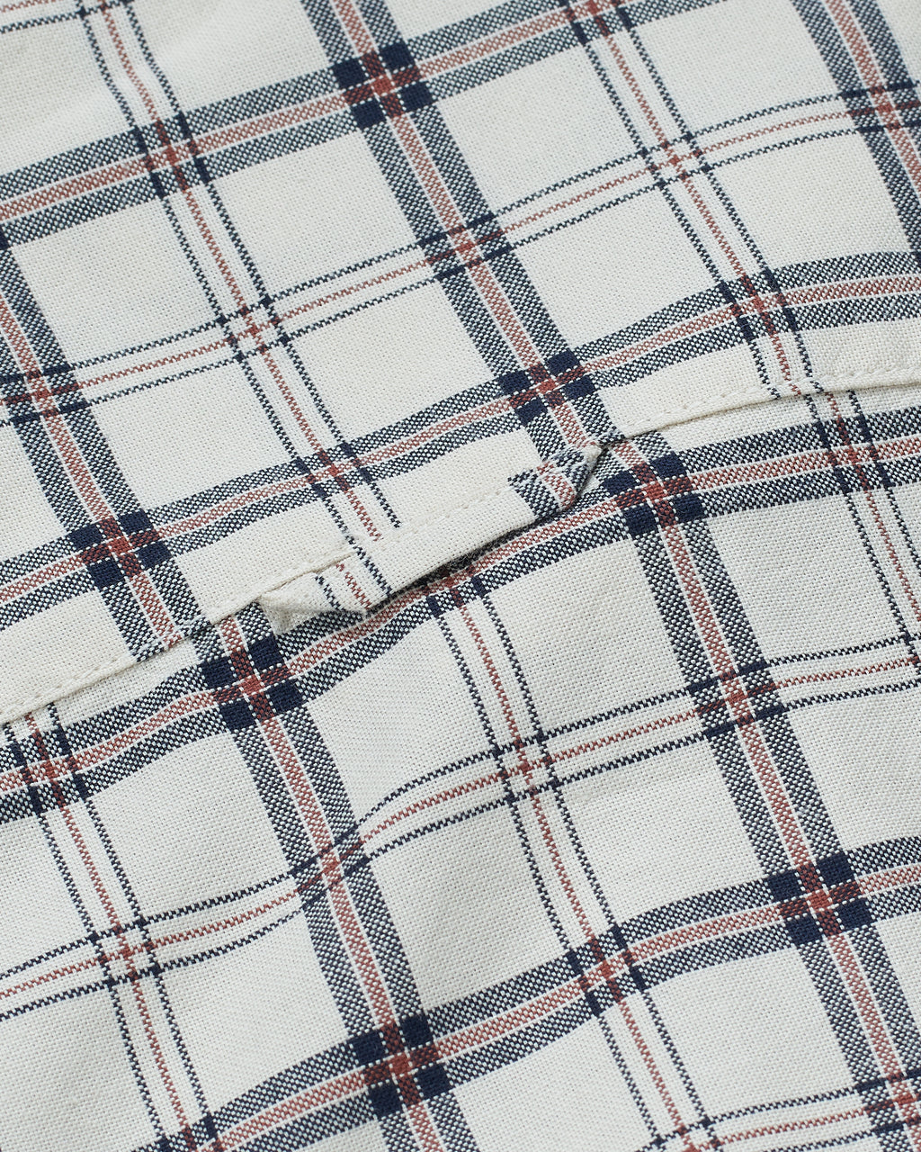 Bare Brown Off-White & Navy Plaid Casual Shirt